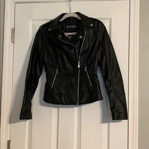 Faux black leather jacket!